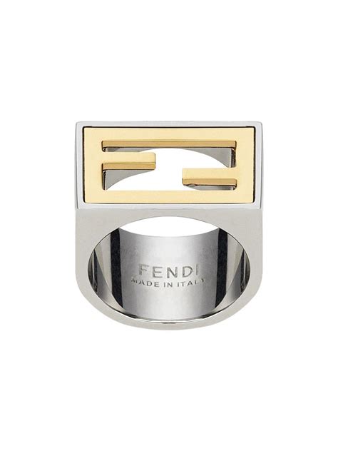 fendi silver ring|fendi ff ring.